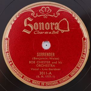 Bob Chester - Surrender / If You Were The Only Girl 1946 10" 78 rpm Record 3011